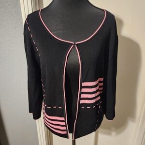 Finity Black And Pink Cardigan Size XL